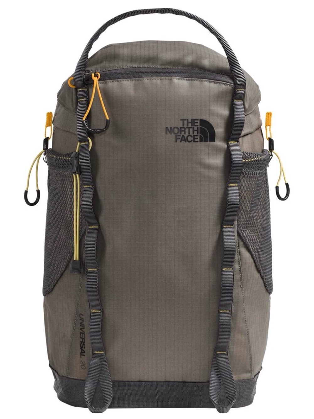 The North Face Olive Green and Black Roll-Top Backpack with Yellow Accents - Picture 3 of 12